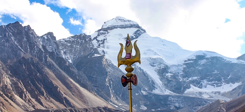 Sacred Trident and Himalayan Peak